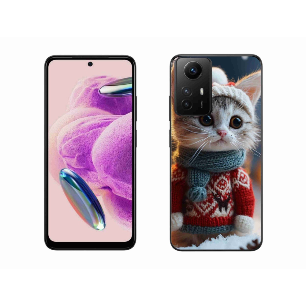 Gél borítás mmCase a Xiaomi Redmi Note 12S-hez - cica pulóverben