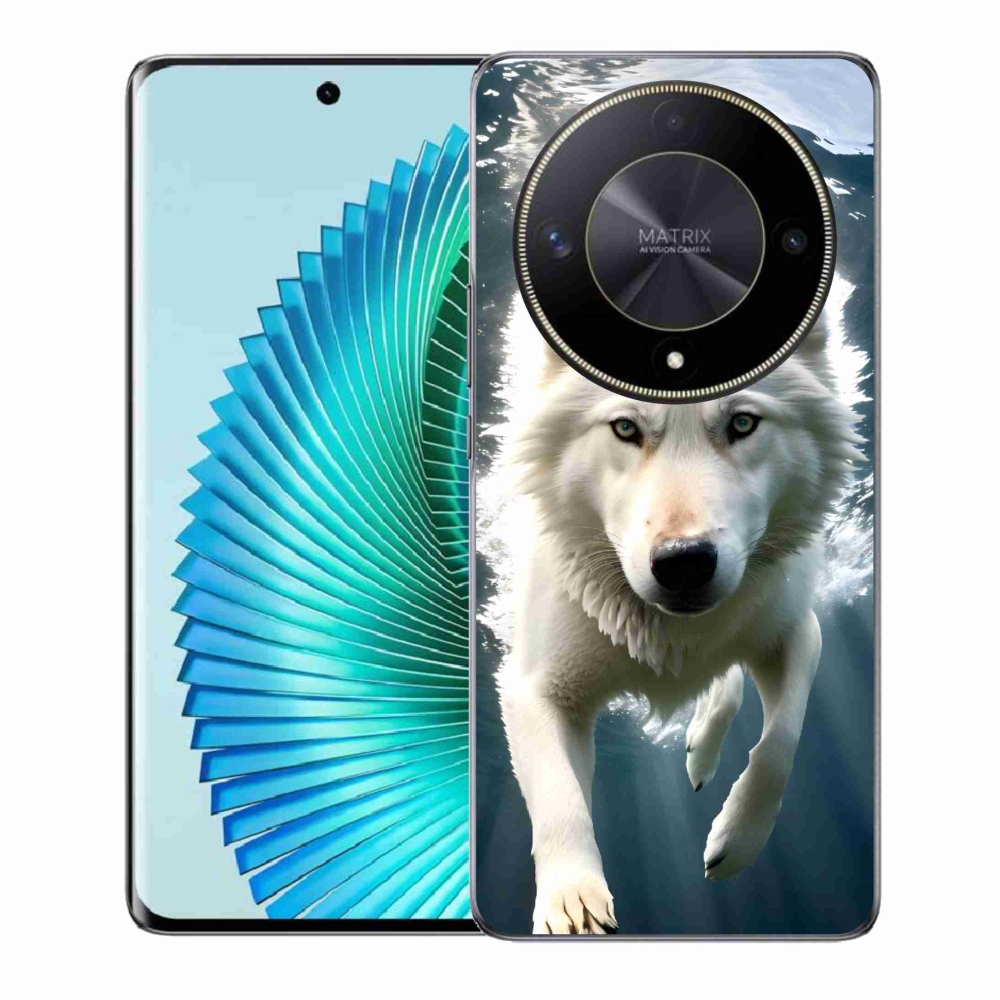 Zselés borítás mmCase a Honor Magic 6 Lite 5G készülékhez - fehér farkas