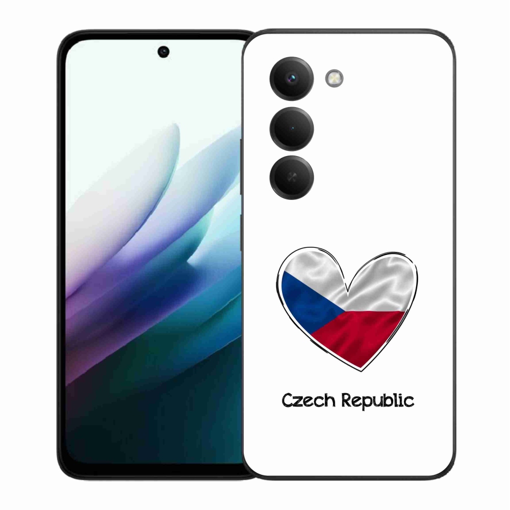 Gél borítás mmCase a Xiaomi Redmi 15 4G/5G (171mm) - szív zászló fehér háttérrel