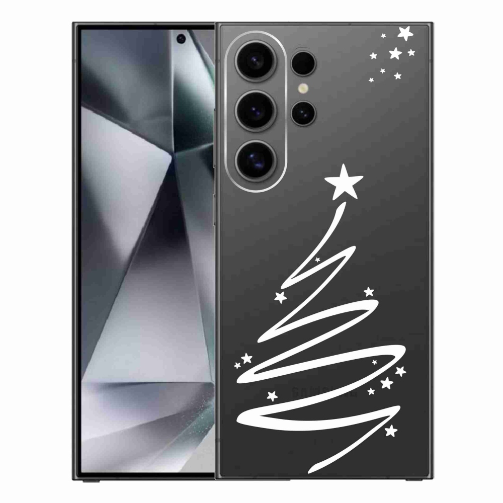 Gél borító mmCase Samsung Galaxy S24 Ultra készülékhez - fehér fa átlátszó háttéren