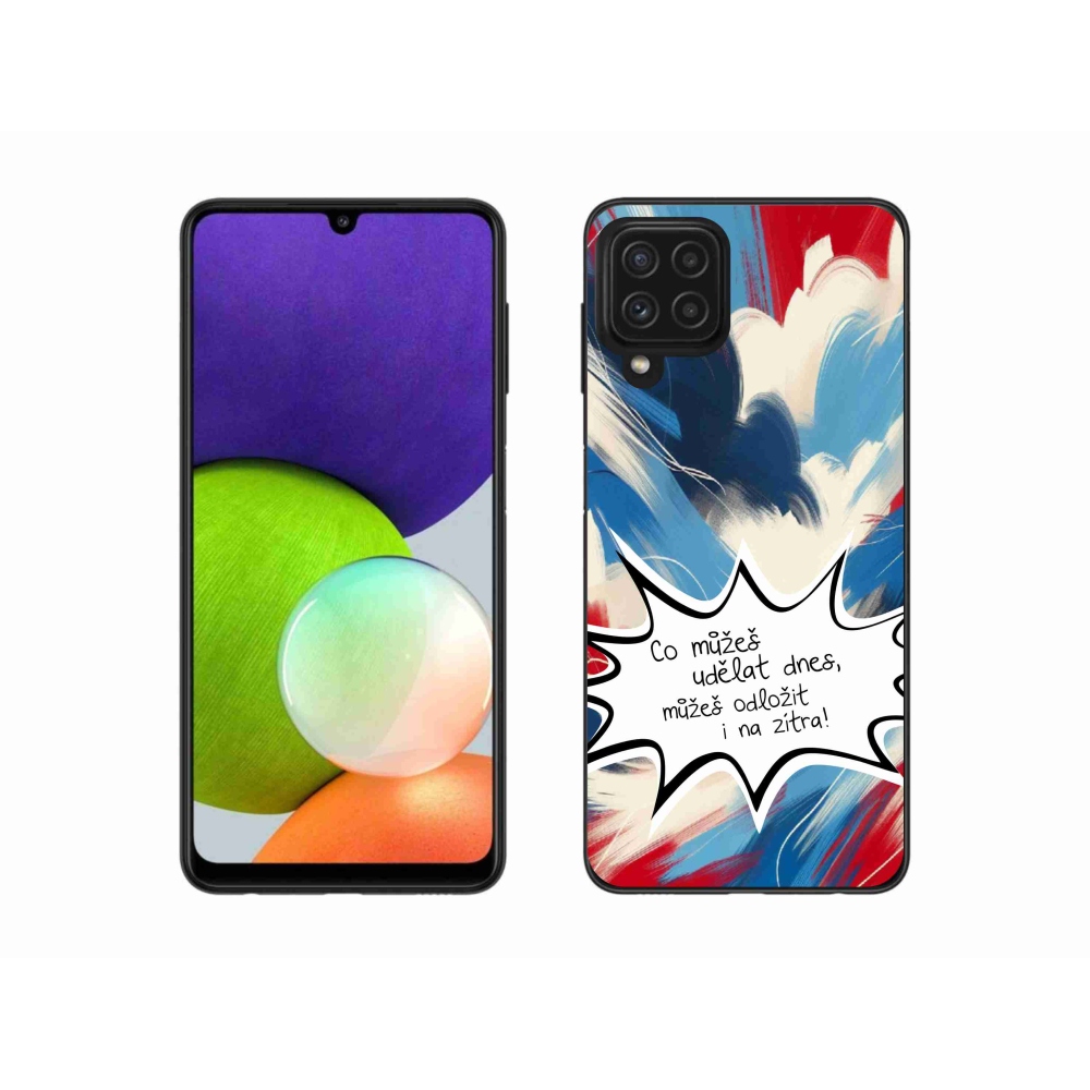 Gél borító mmCase Samsung Galaxy A22 4G - vicces szöveg 9 fehér háttér