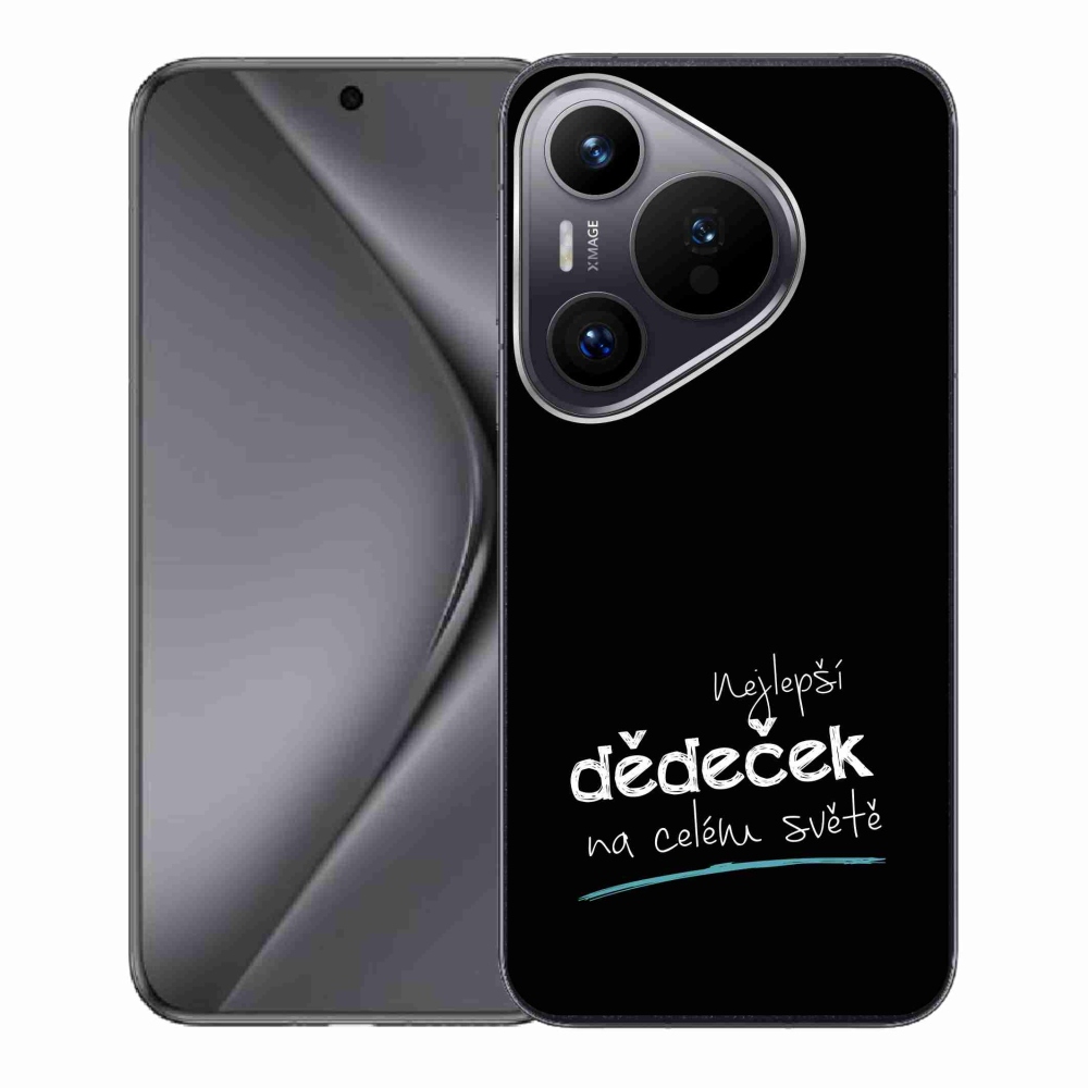 Gél borító mmCase a Huawei Pura 70 - legjobb nagypapa 3 fekete háttérrel