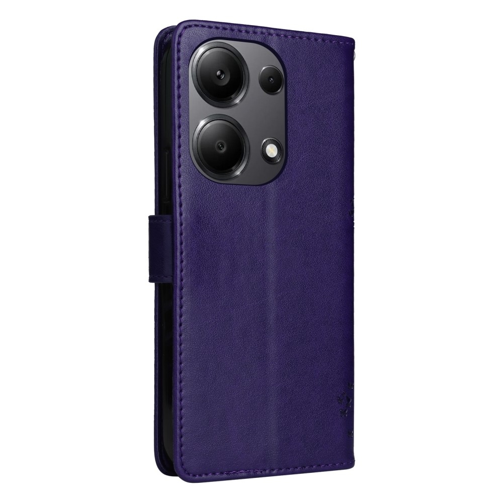 Fák könyv tokja Xiaomi Redmi Note 13 Pro 4G/Poco M6 Pro - sötétlila