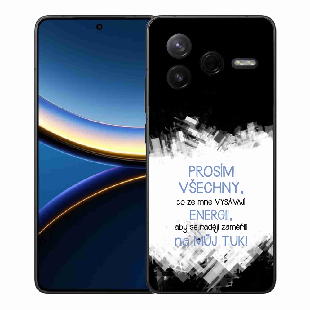 Gél borító mmCase a Xiaomi Poco F7 Pro számára - vicces szöveg 1 kék