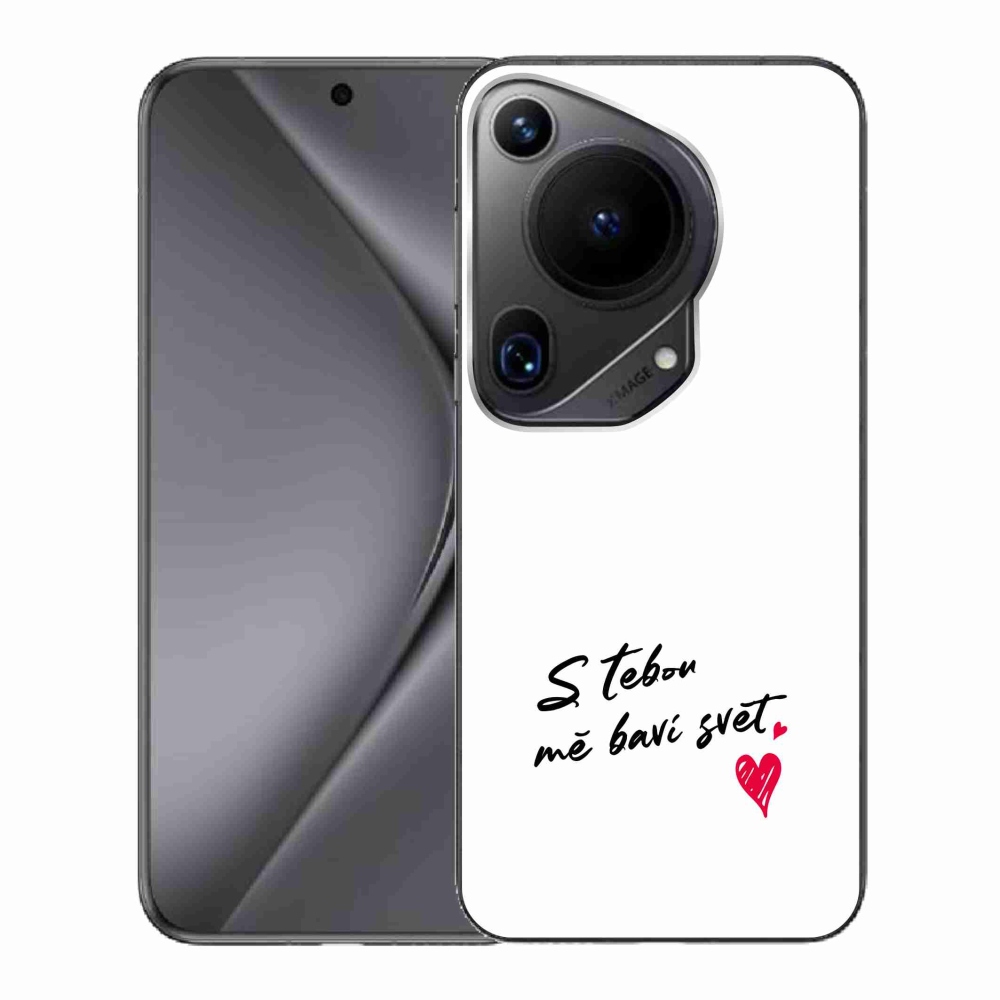 Gél borító mmCase a Huawei Pura 70 Ultra készülékhez - szerelmes szöveg 1 fehér háttér