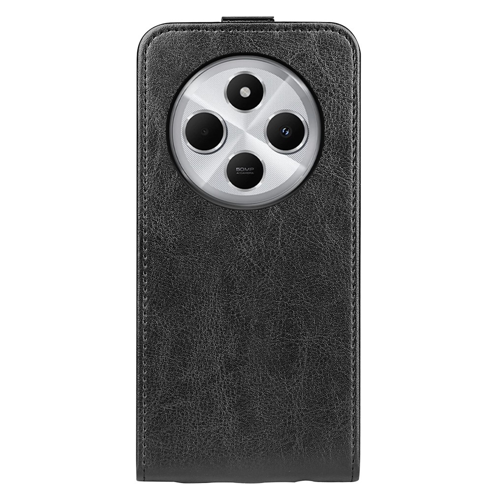 Függőleges könyvtáska Xiaomi Redmi 14C/Poco C75 számára - fekete