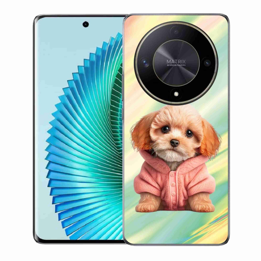 Gél borítás mmCase a Honor Magic 6 Lite 5G számára - kölyökkutyák pulóverben
