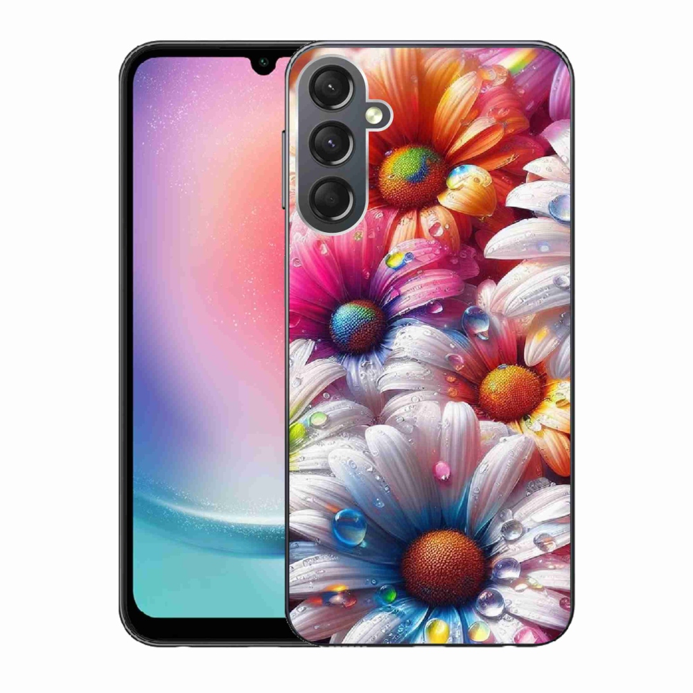 Zselés borítás mmCase Samsung Galaxy A24 készülékhez - színes margaréták
