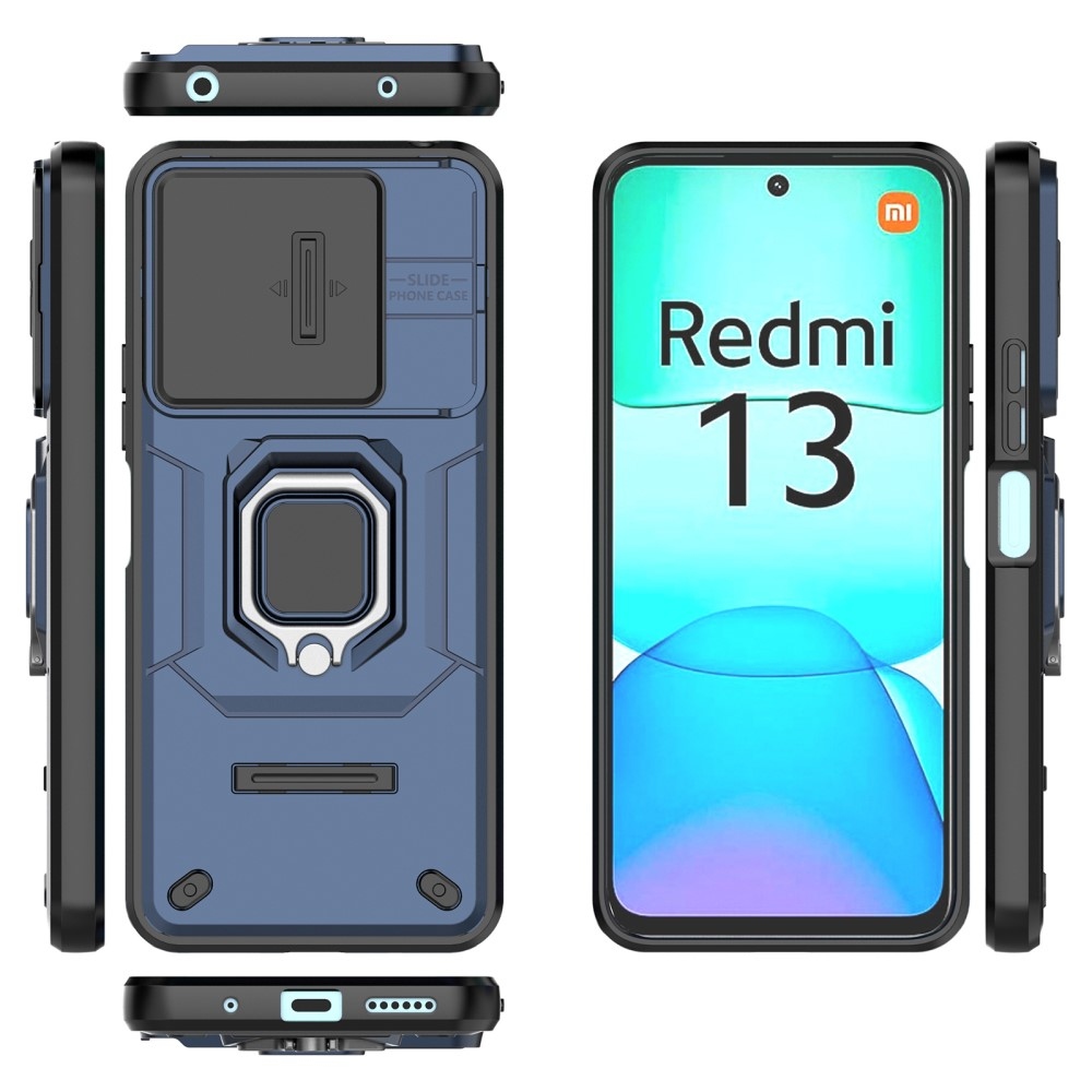 Lencse tartós hibrid borítás a Xiaomi Redmi 13 4G/Poco M6 4G készülékhez - kék