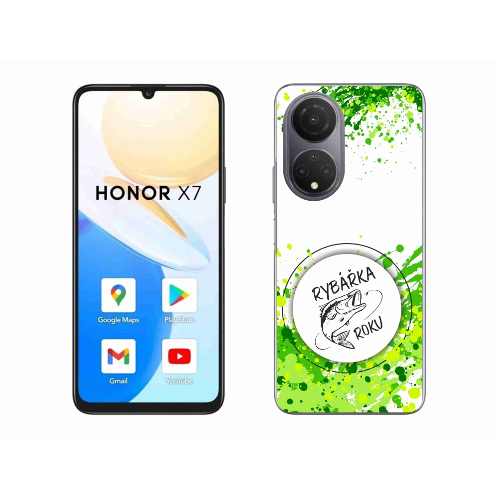 Gél borító mmCase a Honor X7-hez - az év horgásza fehér háttérrel