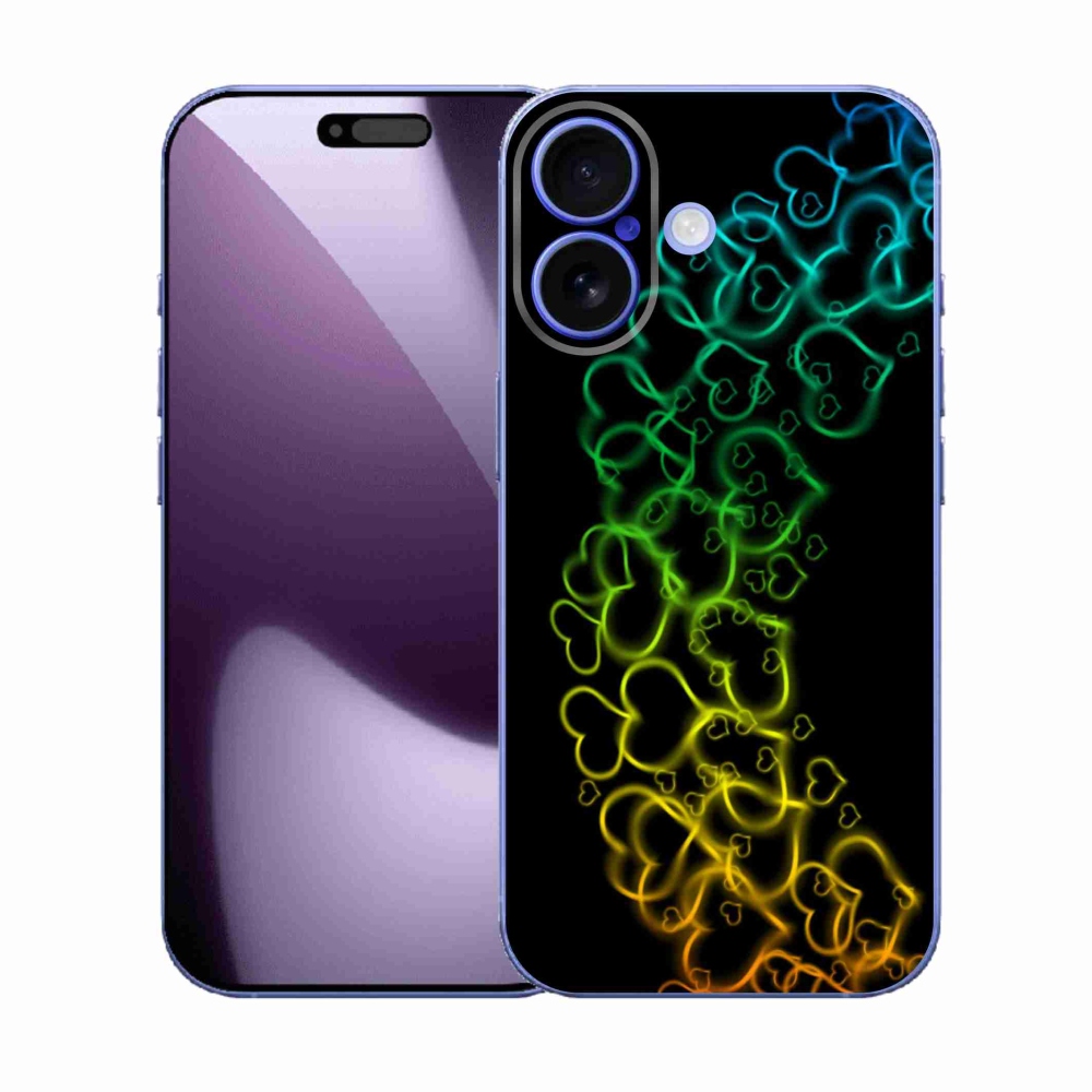 Zselés borítás mmCase iPhone 17 készülékhez - színes szívek