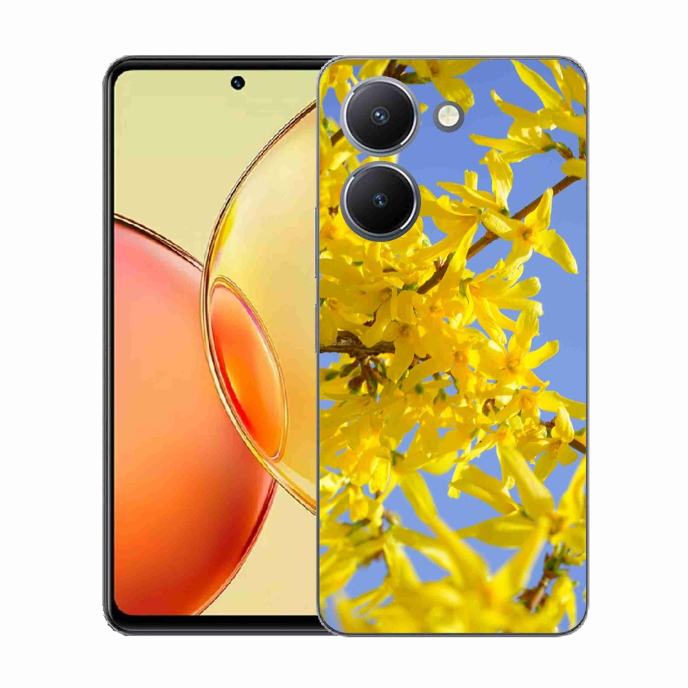 Gél védőhuzat mmCase a Vivo Y36-hoz - sárga virágok