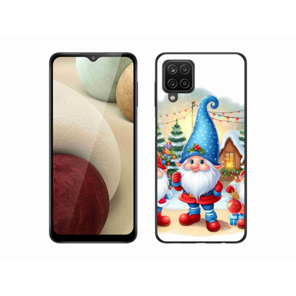Gél borítás mmCase Samsung Galaxy A12 készülékhez - Karácsonyi manók