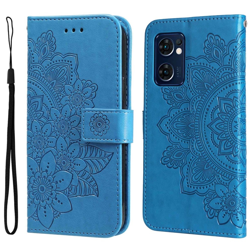 Mandala könyv tok az Oppo Find X5 Lite készülékhez - kék