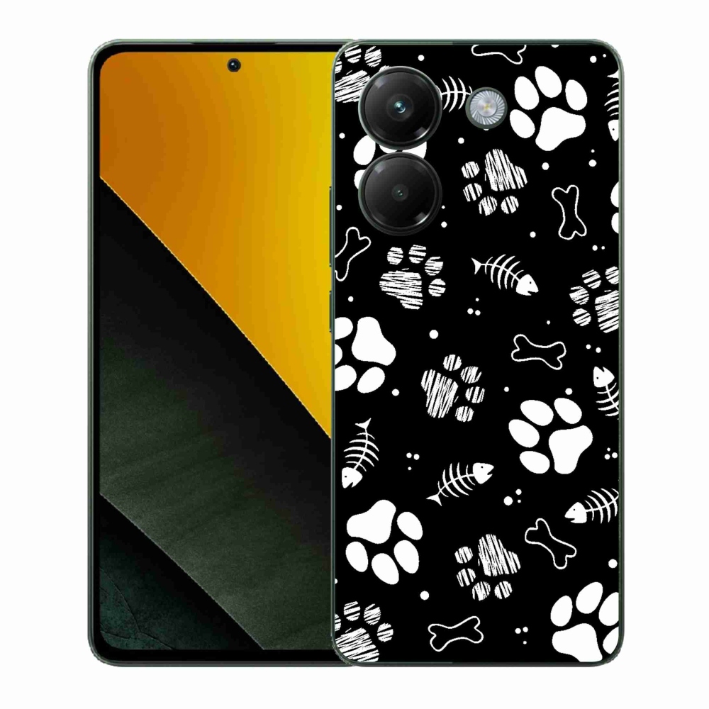 Gél borítás mmCase a Xiaomi Poco M7 Pro 5G-hez - kutyamancsok