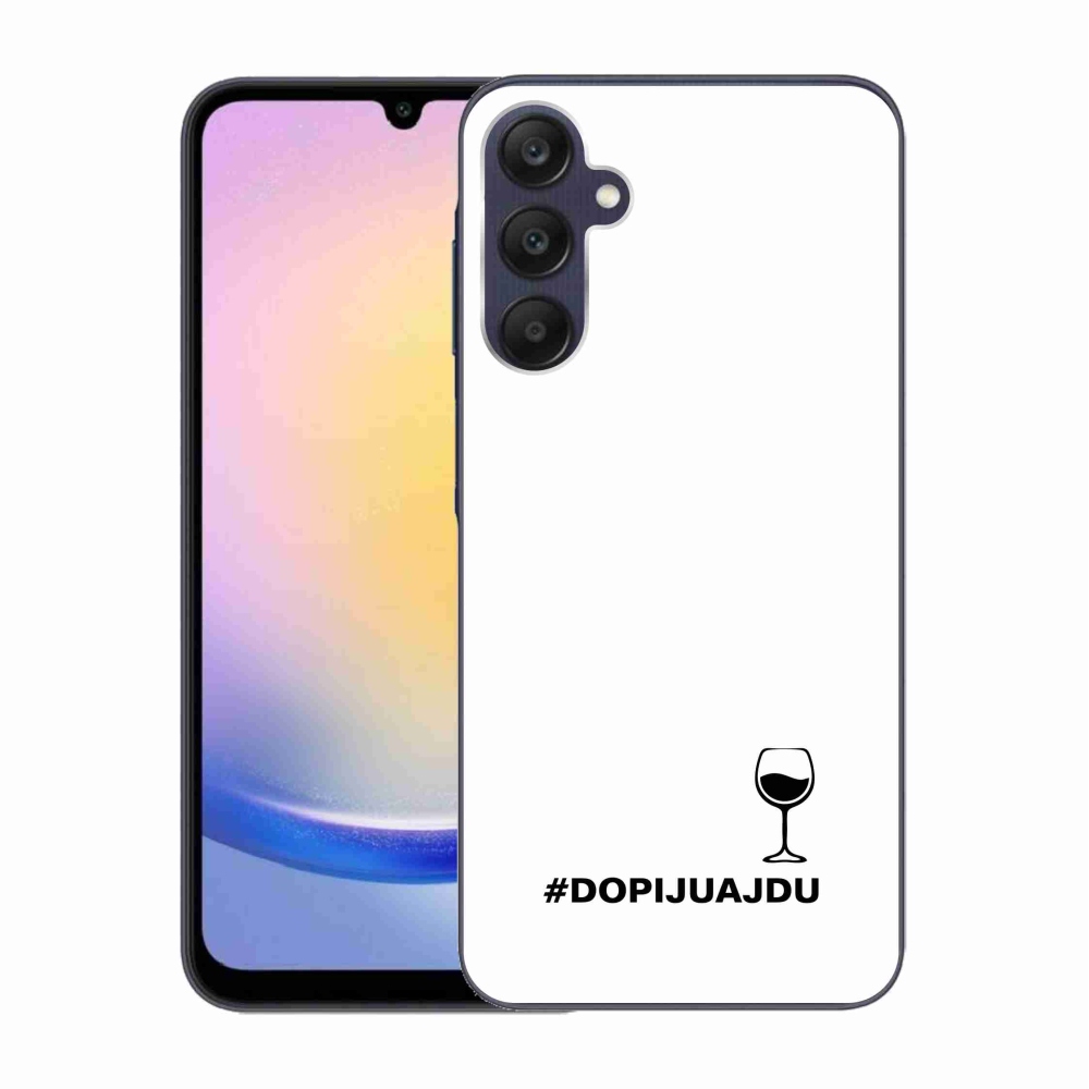Gél borítás mmCase Samsung Galaxy A25 5G - bor motívum fehér háttérrel