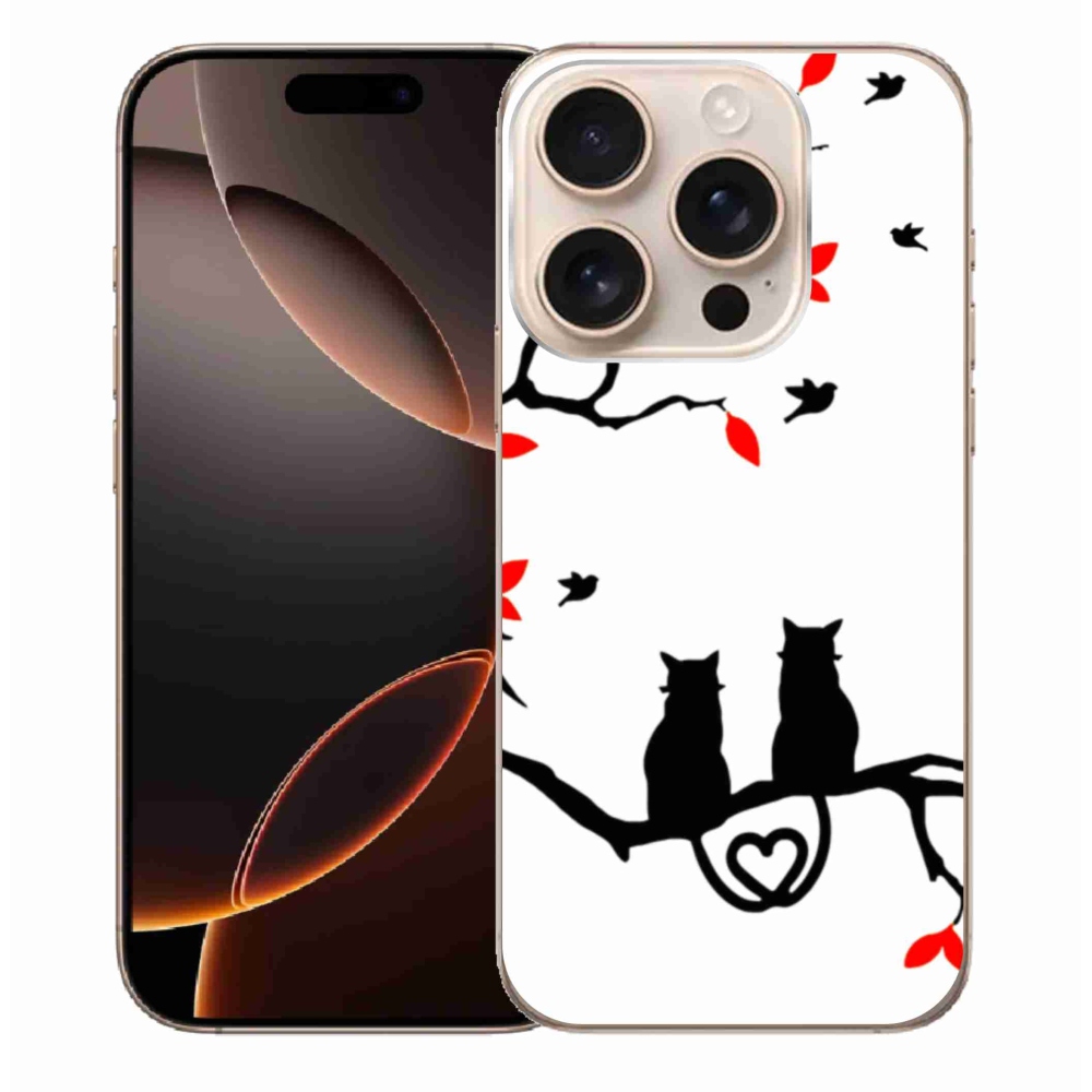 Zselés borítás mmCase iPhone 16 Pro Max készülékhez - macska szeretet