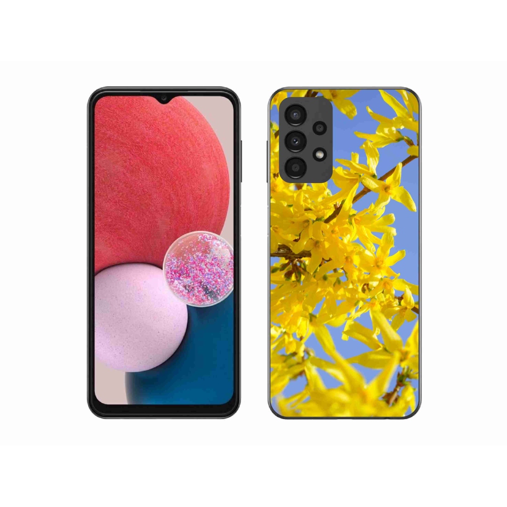 Gél borítás mmCase Samsung Galaxy A13 4G - sárga virágok