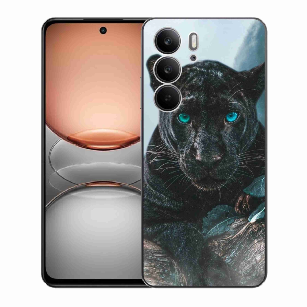 Zselés borítás mmCase a Realme C75 készülékhez - fekete párduc