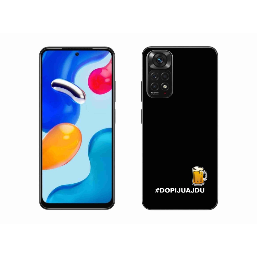 Gél borító mmCase a Xiaomi Redmi Note 11 4G - sör motívum 1 fekete háttérrel