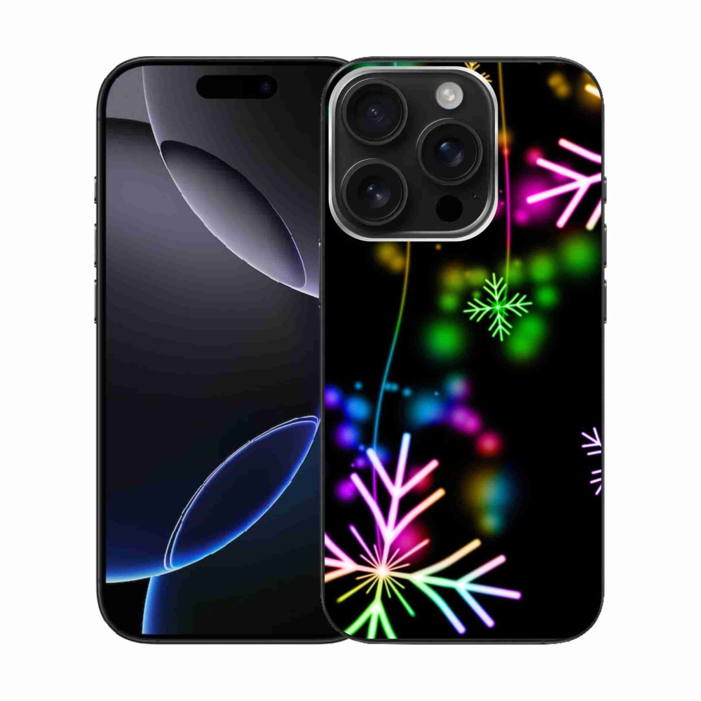 Zselés borítás mmCase iPhone 16 Pro készülékhez - színes pelyhekkel