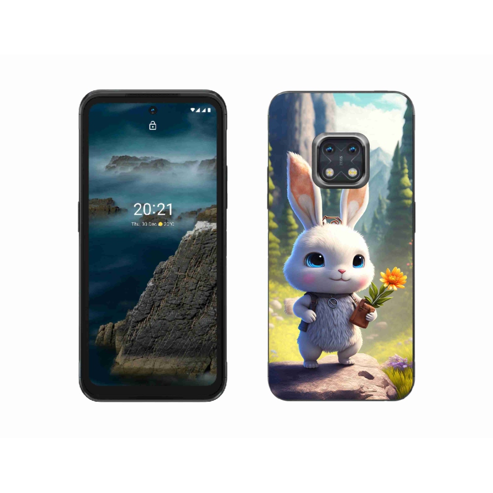 Zselés borítás mmCase a Nokia XR20 készülékhez - aranyos nyuszi