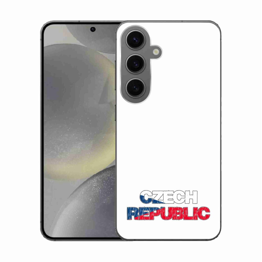 Gél borító mmCase Samsung Galaxy S24 - Csehország fehér háttérrel