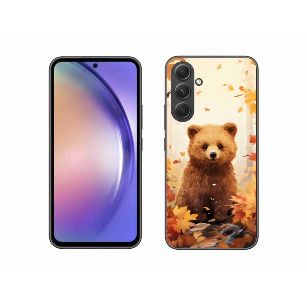 Zselés borítás mmCase Samsung Galaxy A54 5G - medve az erdőben