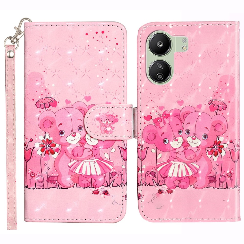 Dekorációs könyvtáska Xiaomi Poco C65/Redmi 13C - mackókhoz