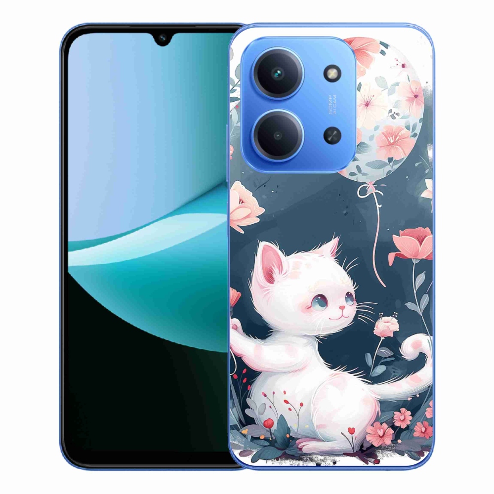 Gél borítás mmCase a Xiaomi Redmi 15C 4G/5G (173mm) - cica lufival