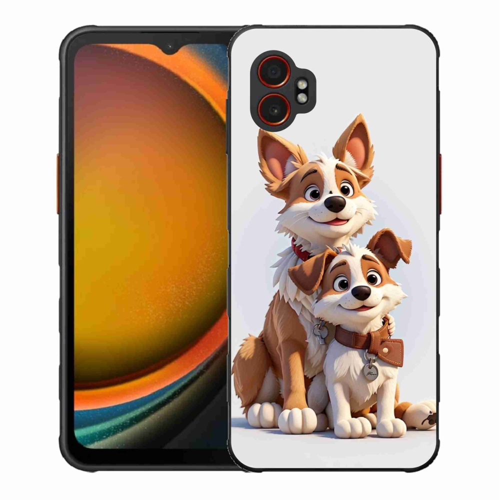 Gél borítás mmCase Samsung Galaxy Xcover 7 Pro - rajzoló kutyákhoz