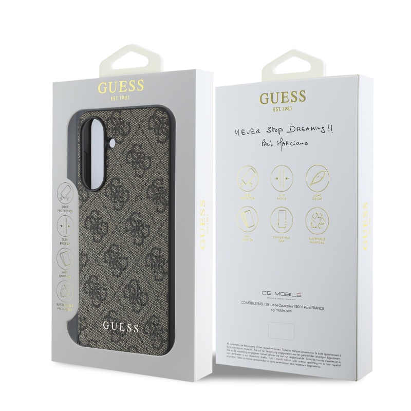 Guess 4G Charm hátlap Samsung Galaxy A56 barna színű hátlaphoz