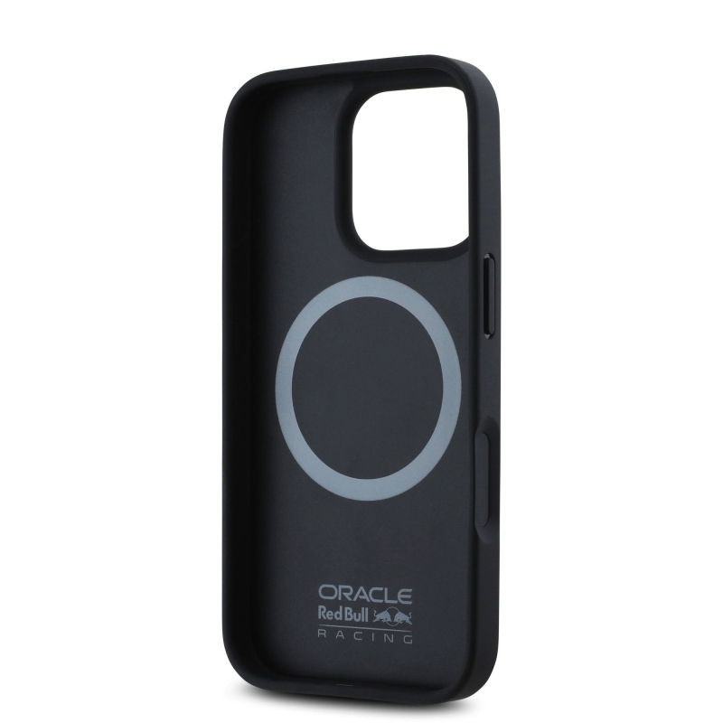 Red Bull Carbon fényes logóval ellátott MagSafe hátlap iPhone 16 Pro-hoz Fekete