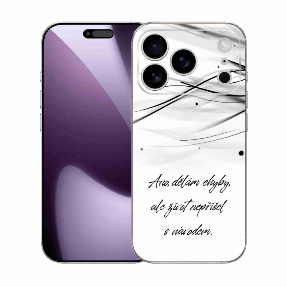 Zselés borítás mmCase iPhone 17 Pro készülékhez - idézem fehér háttér