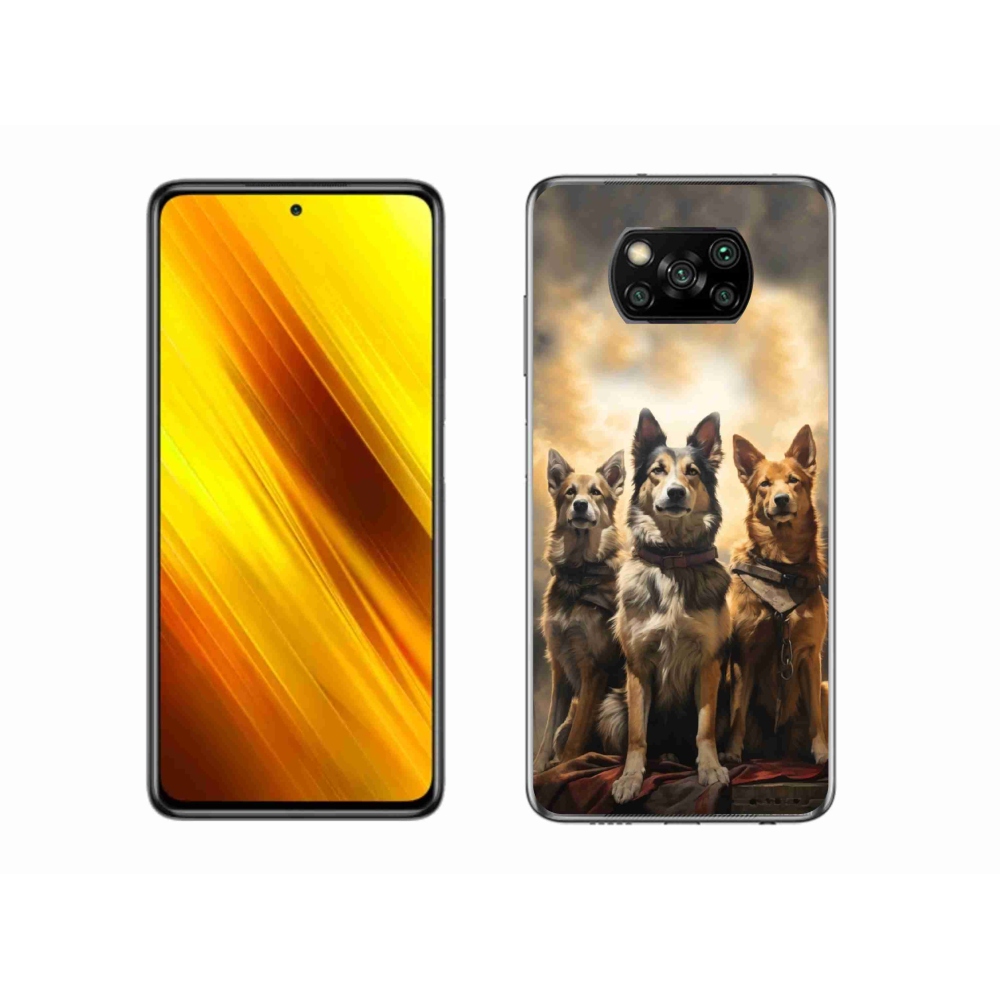 Gél borítás mmCase a Xiaomi Poco X3-hoz - három kutya