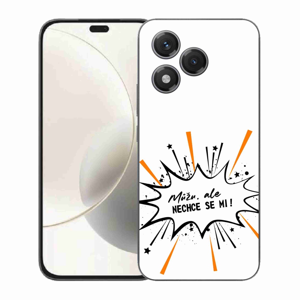 Gél borító mmCase a Honor 400 Lite-hoz - vicces szöveg 11 fehér háttér