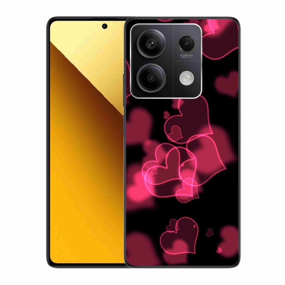 Gél borítás mmCase a Xiaomi Redmi Note 13 5G-hez - piros szívek