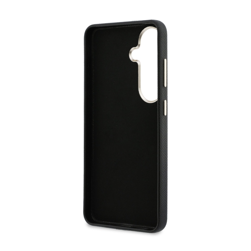 Guess PU 4G gyanta fém logós hátlap Samsung Galaxy S26 fekete