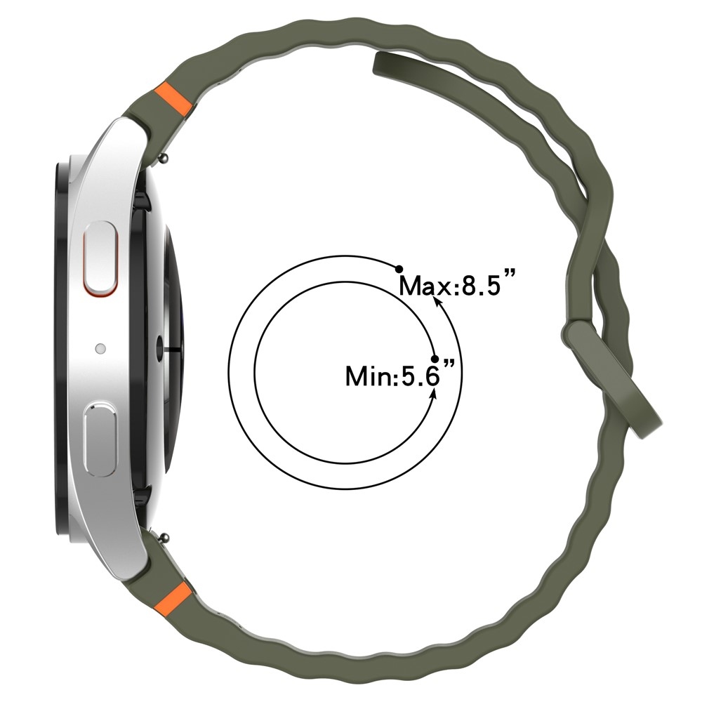 Különböző szilikon szíjak a Samsung Galaxy Watch FE/Watch7 44 mm/40 mm modellekhez – fehér