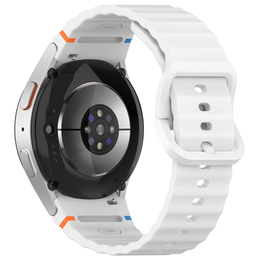 Különböző szilikon szíjak a Samsung Galaxy Watch FE/Watch7 44 mm/40 mm modellekhez – fehér