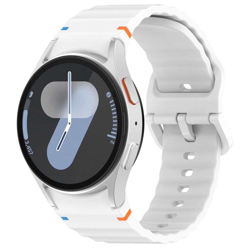 Különböző szilikon szíjak a Samsung Galaxy Watch FE/Watch7 44 mm/40 mm modellekhez – fehér