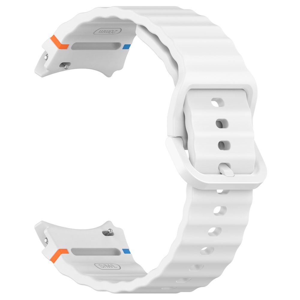 Különböző szilikon szíjak a Samsung Galaxy Watch FE/Watch7 44 mm/40 mm modellekhez – fehér