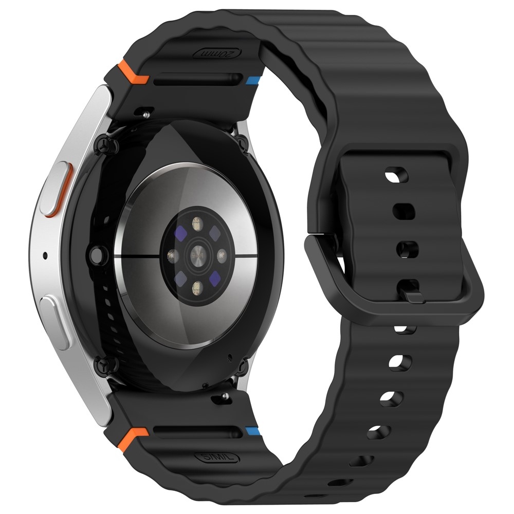 Különböző szilikon karkötők a Samsung Galaxy Watch FE/Watch7 44 mm-es/40 mm-es modellekhez – fekete
