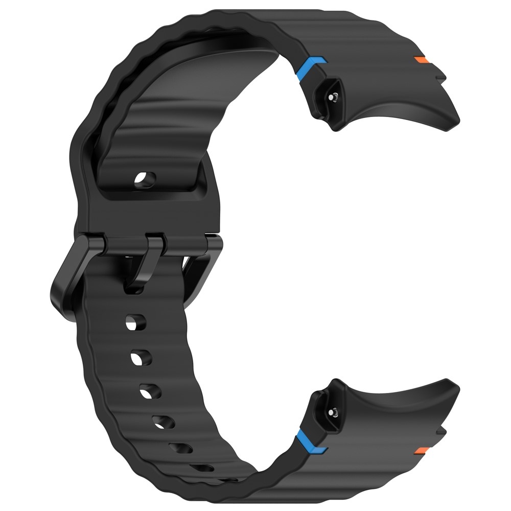Különböző szilikon karkötők a Samsung Galaxy Watch FE/Watch7 44 mm-es/40 mm-es modellekhez – fekete