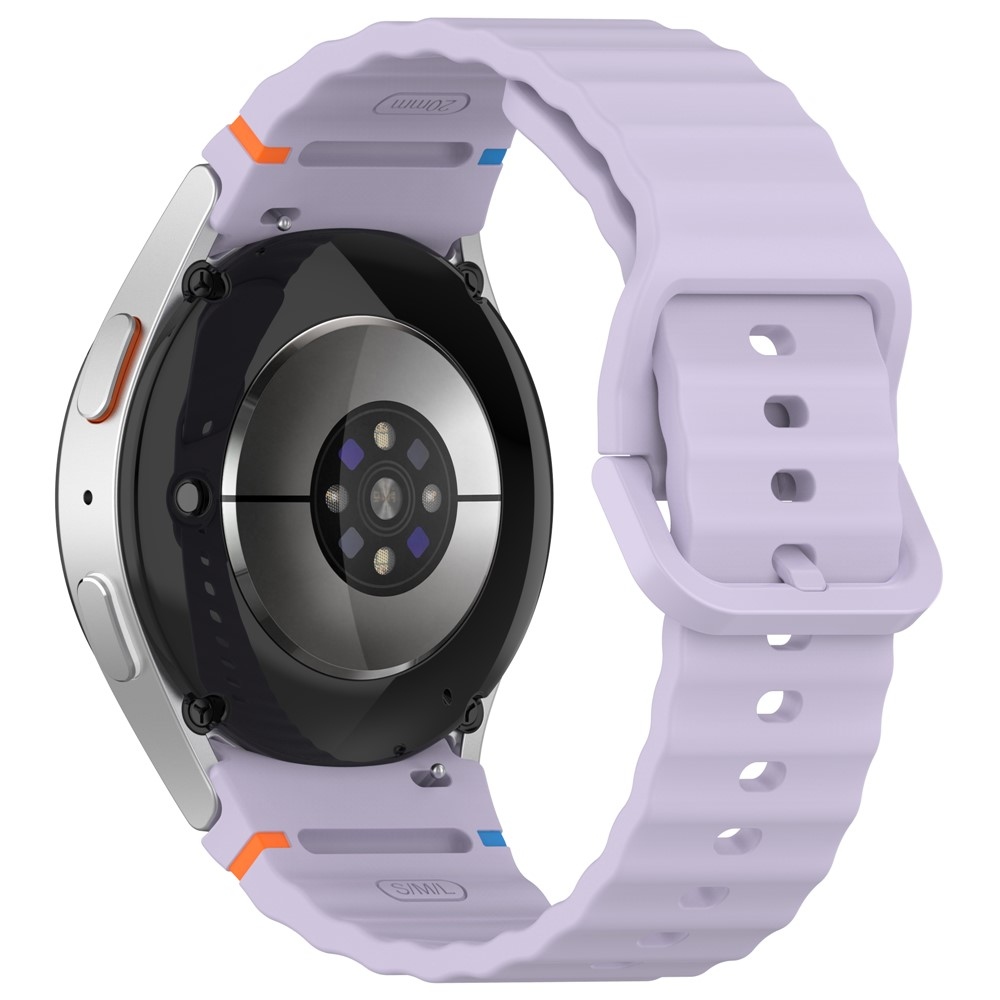 Különböző szilikon szíjak a Samsung Galaxy Watch FE/Watch7 44 mm-es/40 mm-es modellekhez – lila