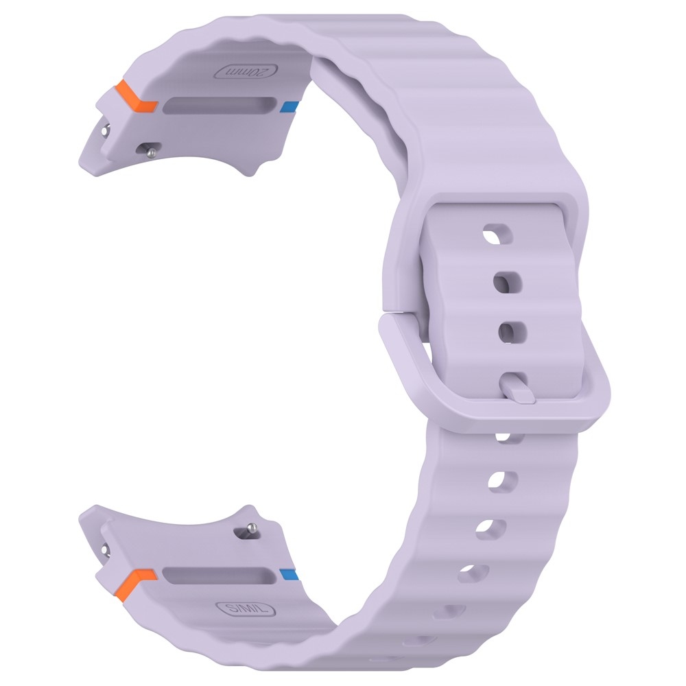 Különböző szilikon szíjak a Samsung Galaxy Watch FE/Watch7 44 mm-es/40 mm-es modellekhez – lila