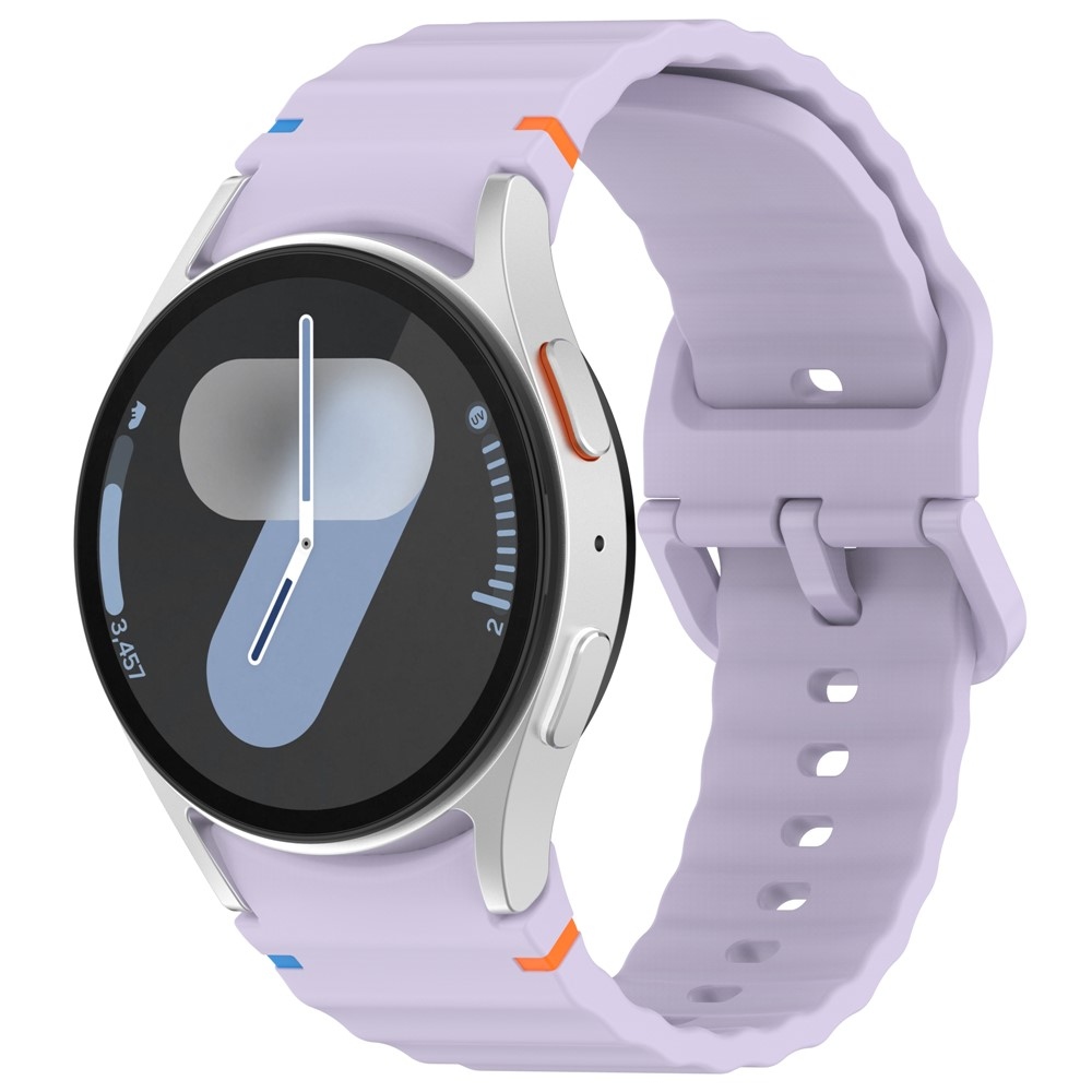 Különböző szilikon szíjak a Samsung Galaxy Watch FE/Watch7 44 mm-es/40 mm-es modellekhez – lila