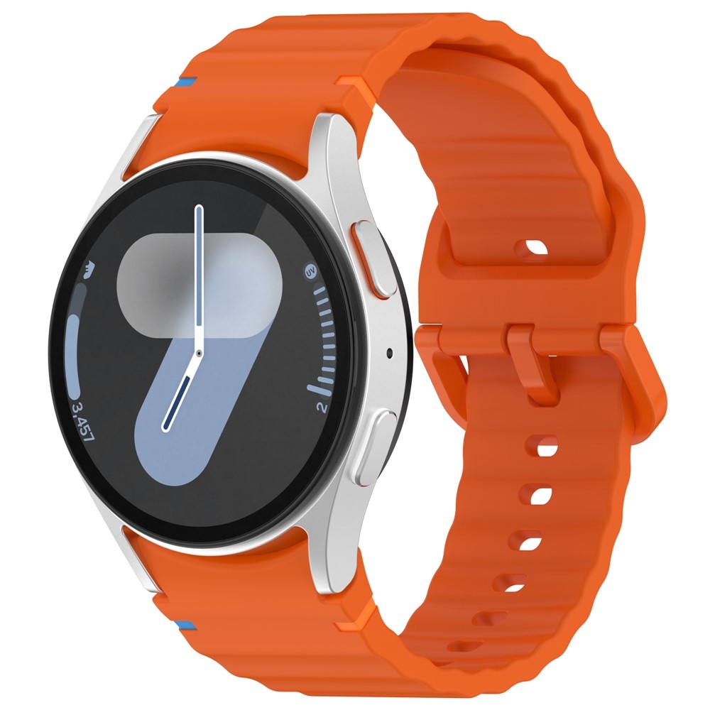 Különböző szilikon szíjak a Samsung Galaxy Watch FE/Watch7 44 mm-es/40 mm-es modellekhez – narancssárga
