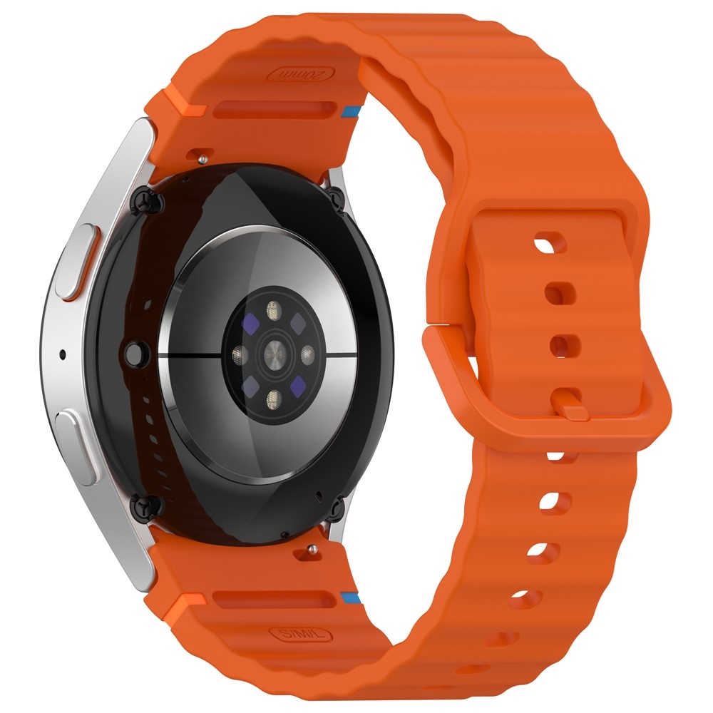 Különböző szilikon szíjak a Samsung Galaxy Watch FE/Watch7 44 mm-es/40 mm-es modellekhez – narancssárga