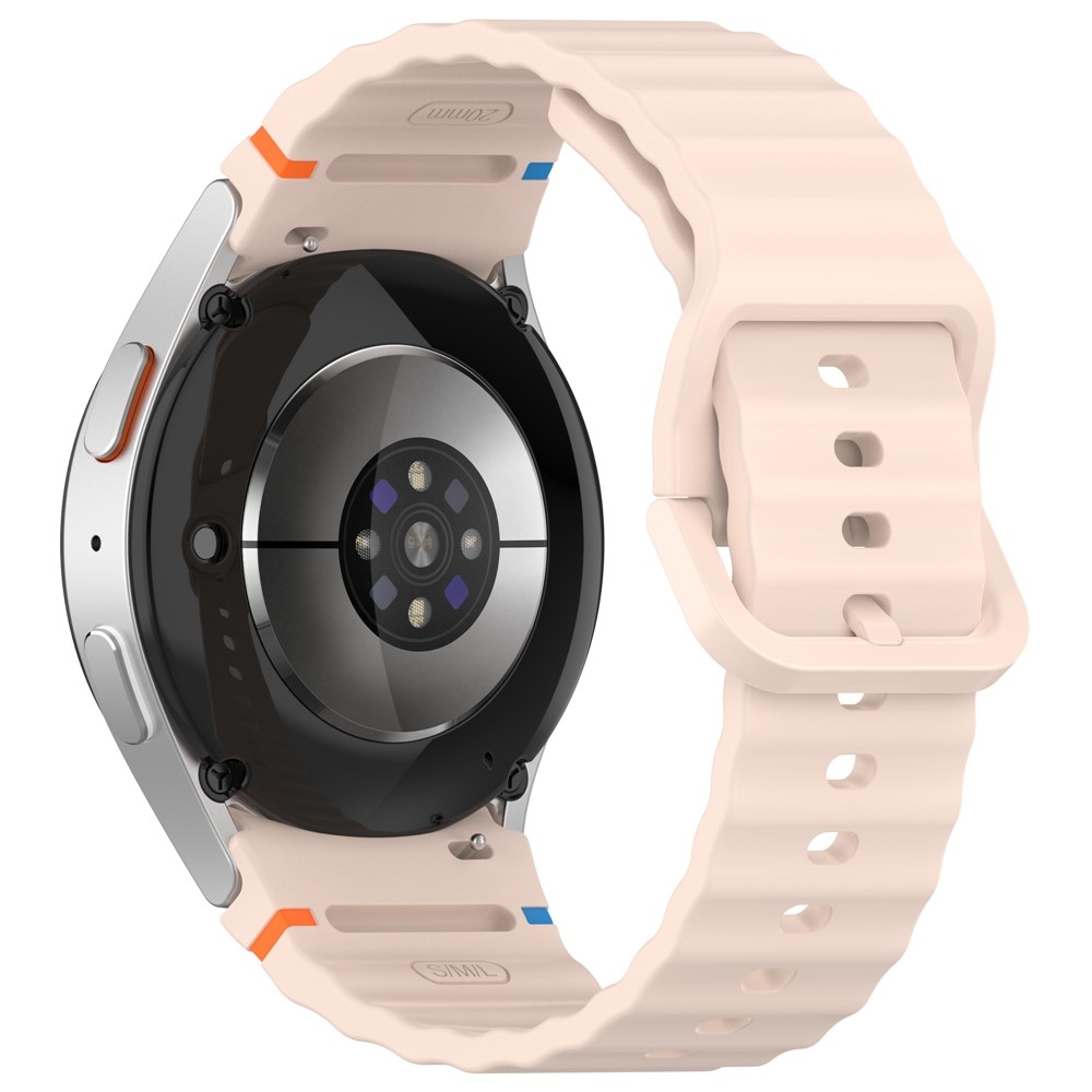 Különböző szilikon karkötők a Samsung Galaxy Watch FE/Watch7 44 mm-es/40 mm-es modellekhez – rózsaszín